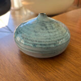 Vase, soliflore, sea urchin, ceramic, blue, to be identified.