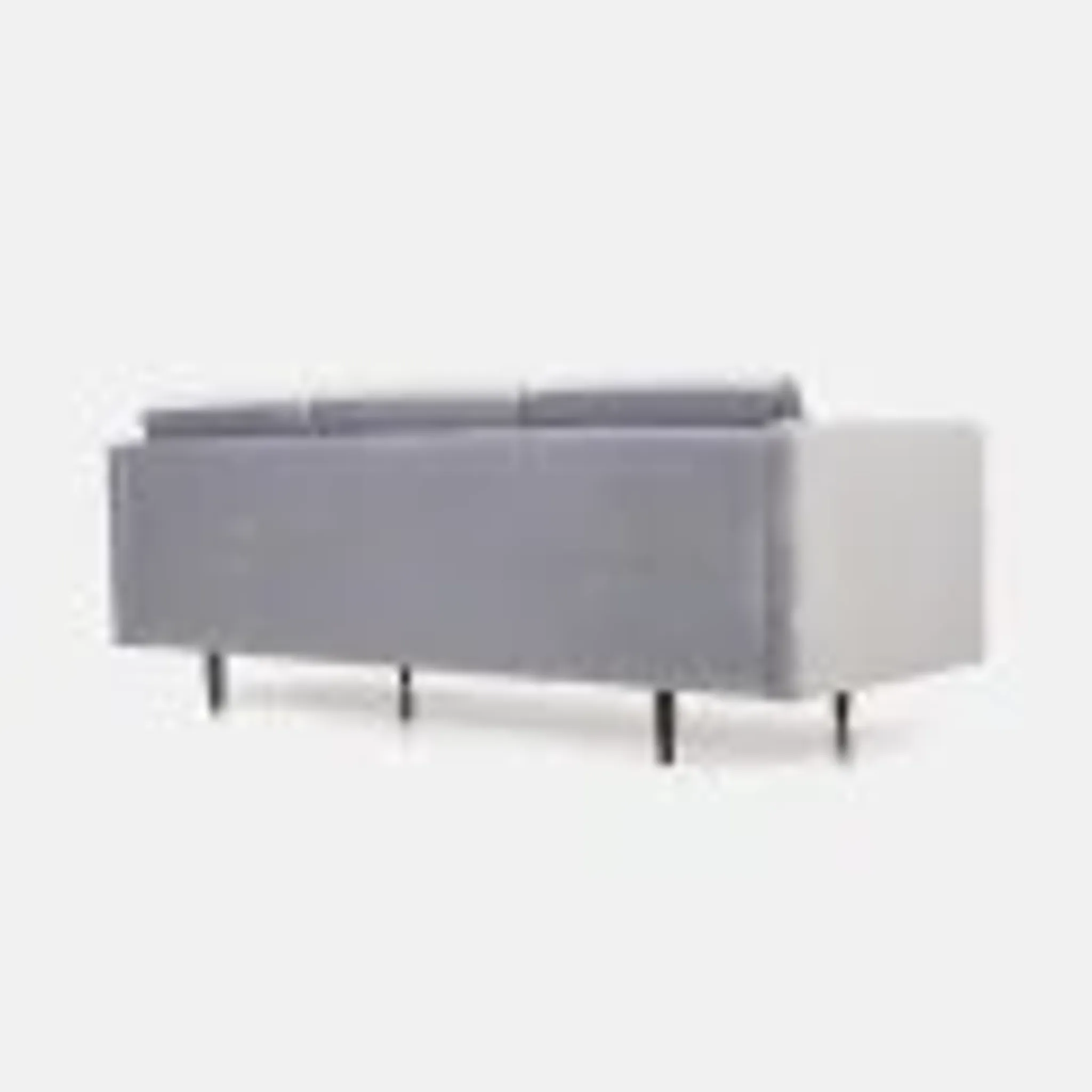 Sofa Alta en velours argenté, design scandinave