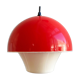 Scandinavian red & white vintage plastic hanging lamp