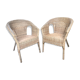 Paire de fauteuils en osier
