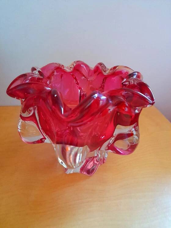 Bohemian glass cup by Josef Hospodka 1960