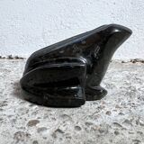 Black marble frog paper press