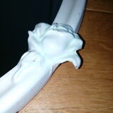 50x40 cm enamelled cast oval mirror