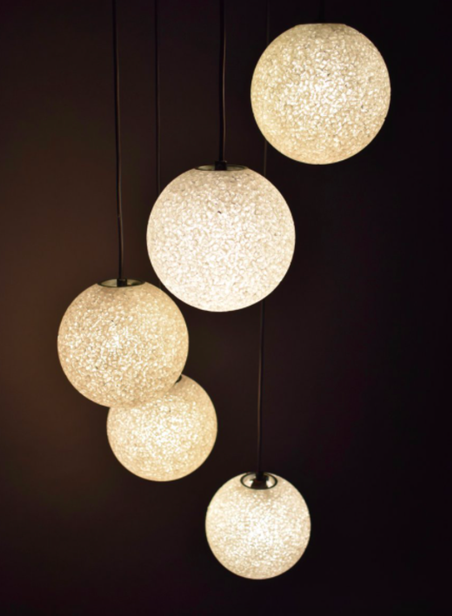 Vintage five-globe ceiling lamp 1960
