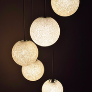 Vintage five-globe ceiling lamp 1960