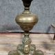 Pair of 18th century gilt bronze andirons with marmosets