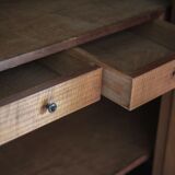 Art Deco wooden wardrobe with mirror