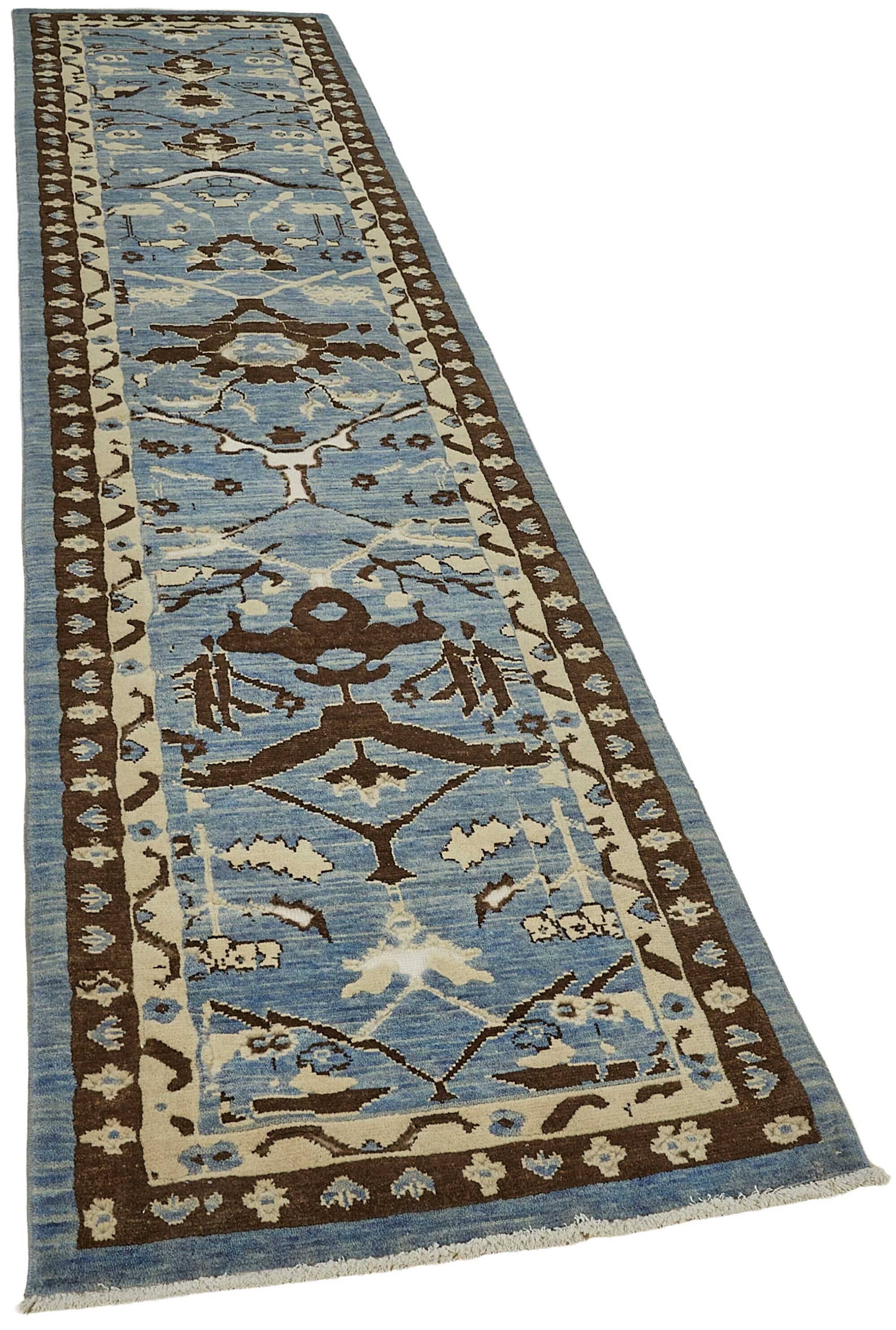 Turkish Handcrafted Loom Oushak Rug 78 cm x 357 cm