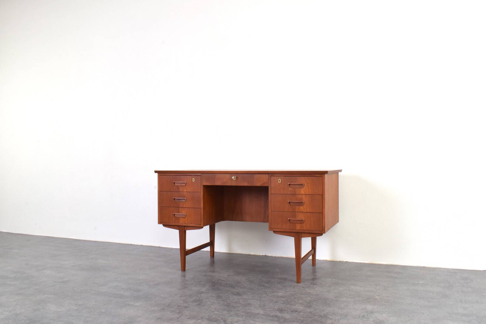 Mid-Century Modern Danish Teak Executive Desk, 1960s