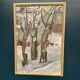 Swedish Oil on Canvas – “Winter Forest” – Signed – Vintage & Framed