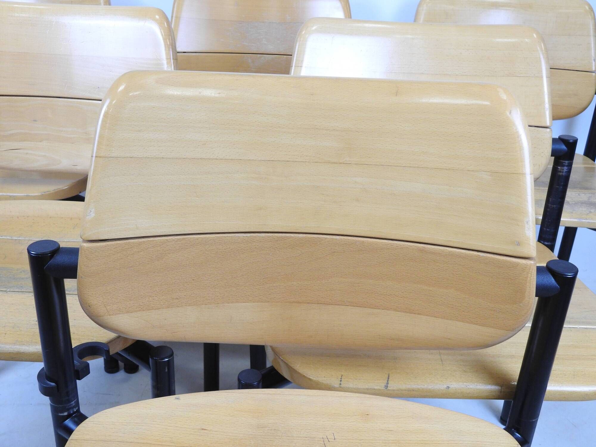 Vintage Martin Stoll Scandinavian Chairs 60/70 Beige Black Legs