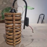 Rattan wall light