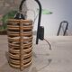 Rattan wall light