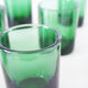Lot de 9 verres à eau en verre soufflé vert