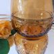 Cruche vintage à eau verre ambré  fabriquée en italie  des années 60/70