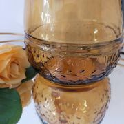 Vintage amber glass water jug made in Italy in the 60s/70s