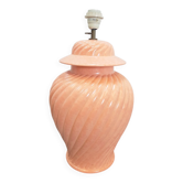 Pied de lampe de table en céramique rose de kostka, 1980