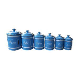 Pots epices tôle émaillée