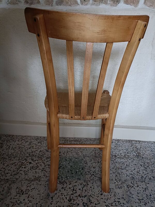 Chaise paillée bistrot