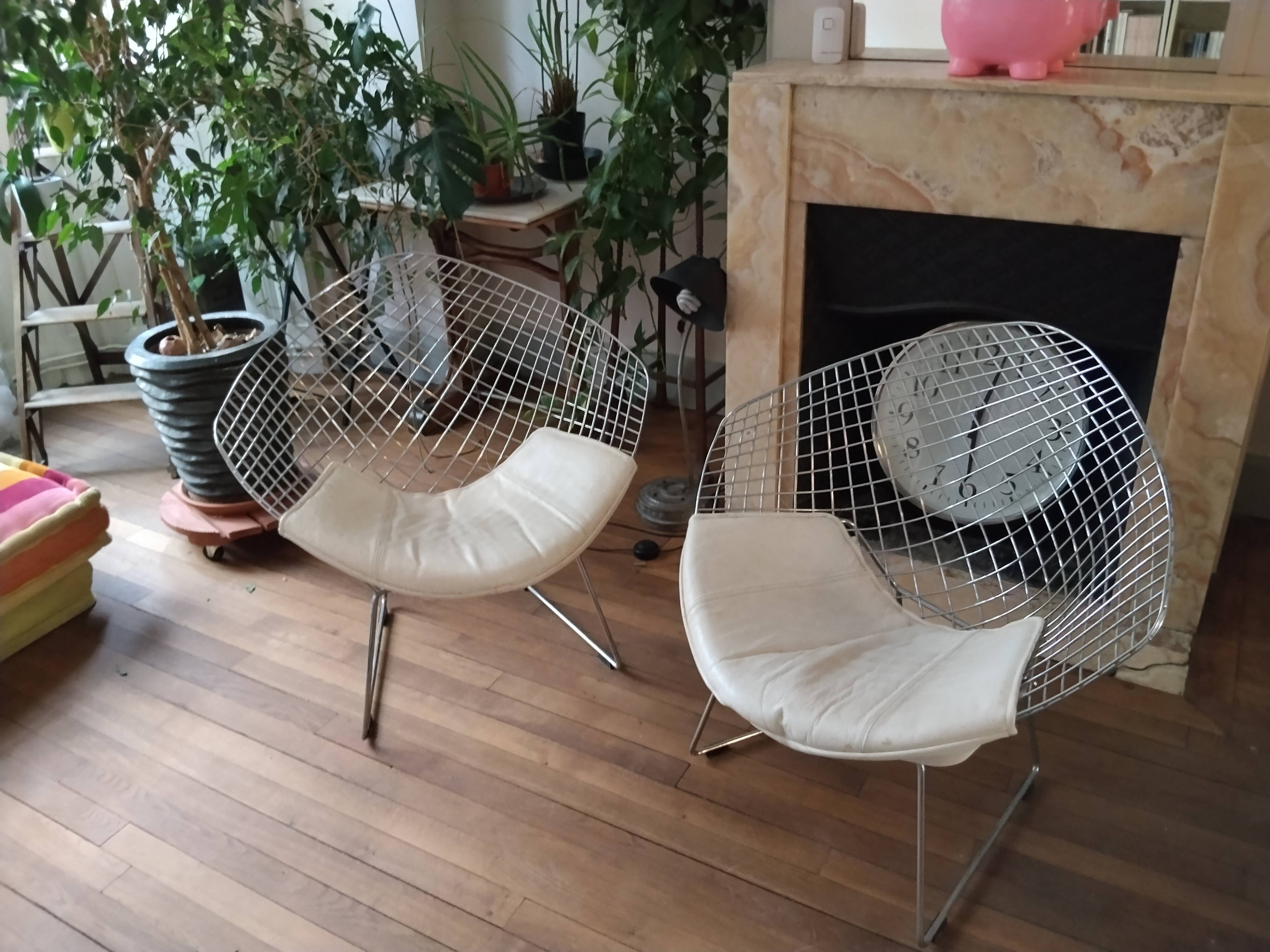 lot de 2 fauteuils design style diamant