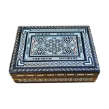 Old Syrian box wood and bone marquetry