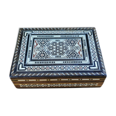 Old Syrian box wood and bone marquetry