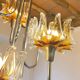 Chrome Murano Glass Chandelier