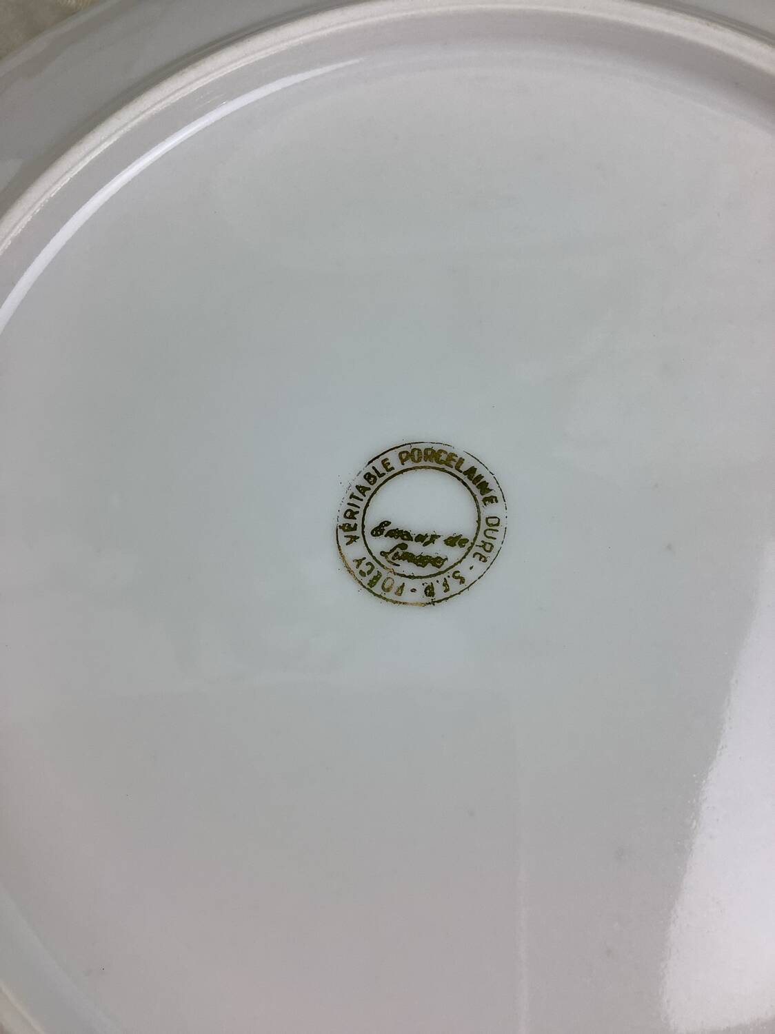 6 flat plates porcelain Limoges France