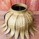 Vintage gold metal flower wall light or ceiling light.