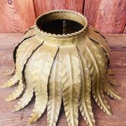 Vintage gold metal flower wall light or ceiling light.