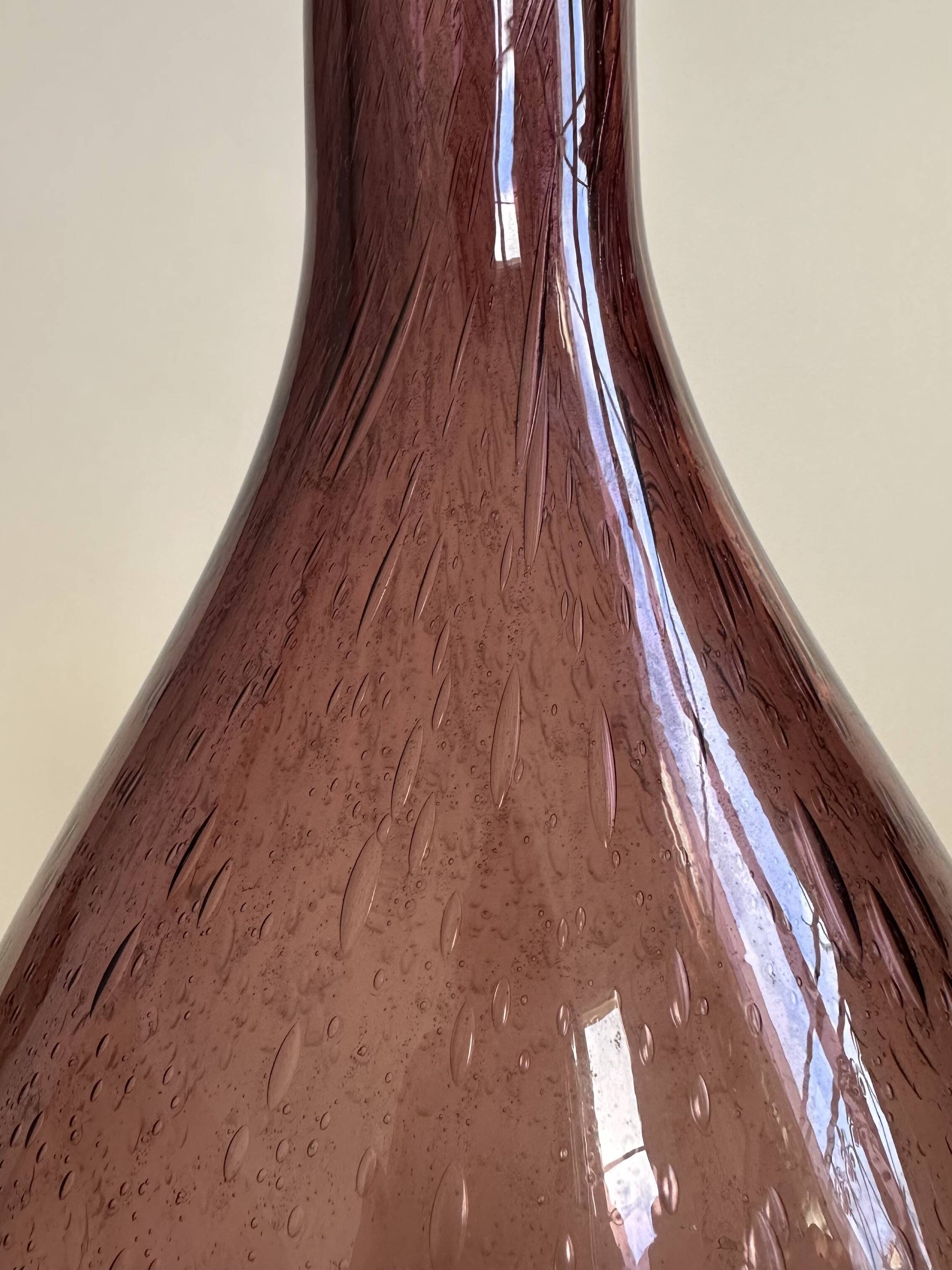 Bubble glass big carafe Biot 42 cm