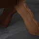 Vintage danish brutalist oak dining table