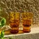 4 verres ambrés Pernod vintage
