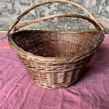 Wicker basket 2 vintage handles