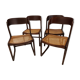 Suite of 4 chairs Baumann model sleigh vintage canning 1970