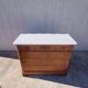 Commode style Louis Philippe en bois et marbre blanc