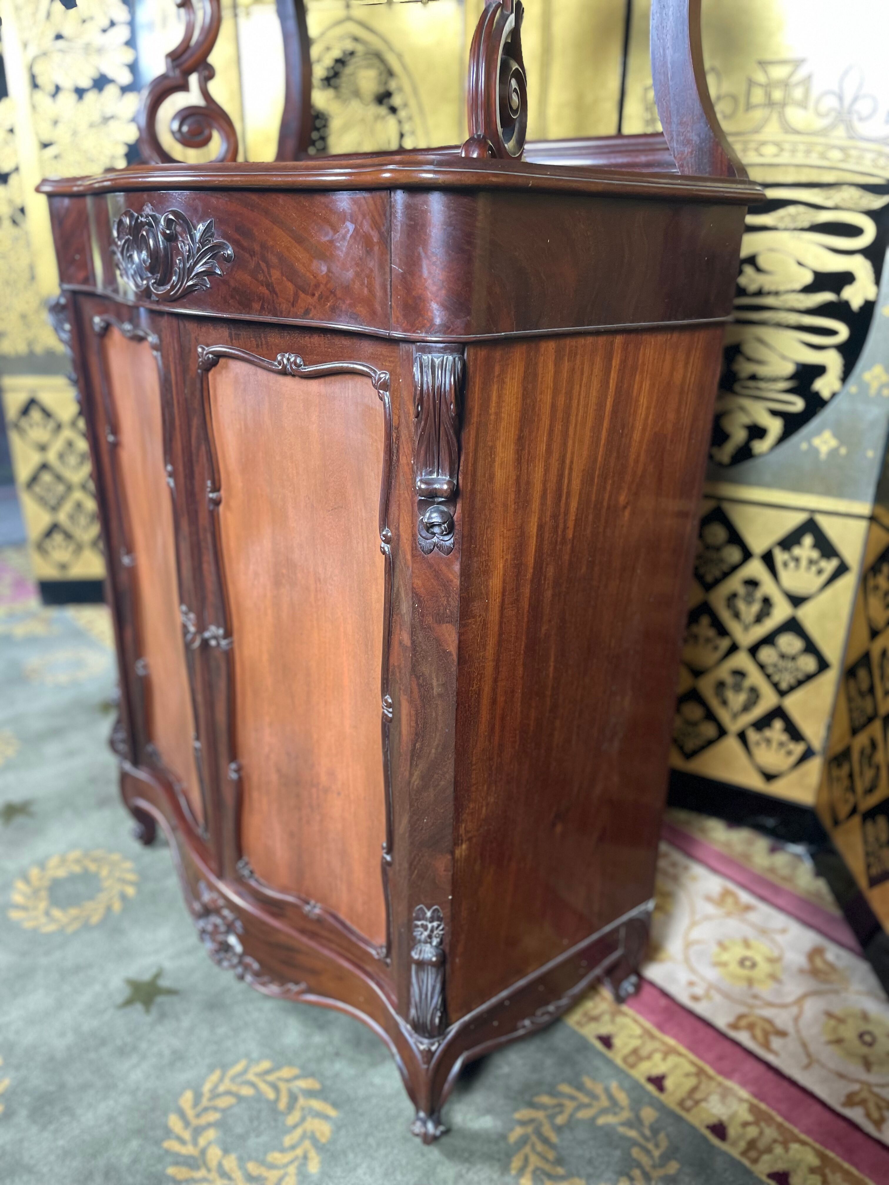 Napoleon III mahogany support cabinet