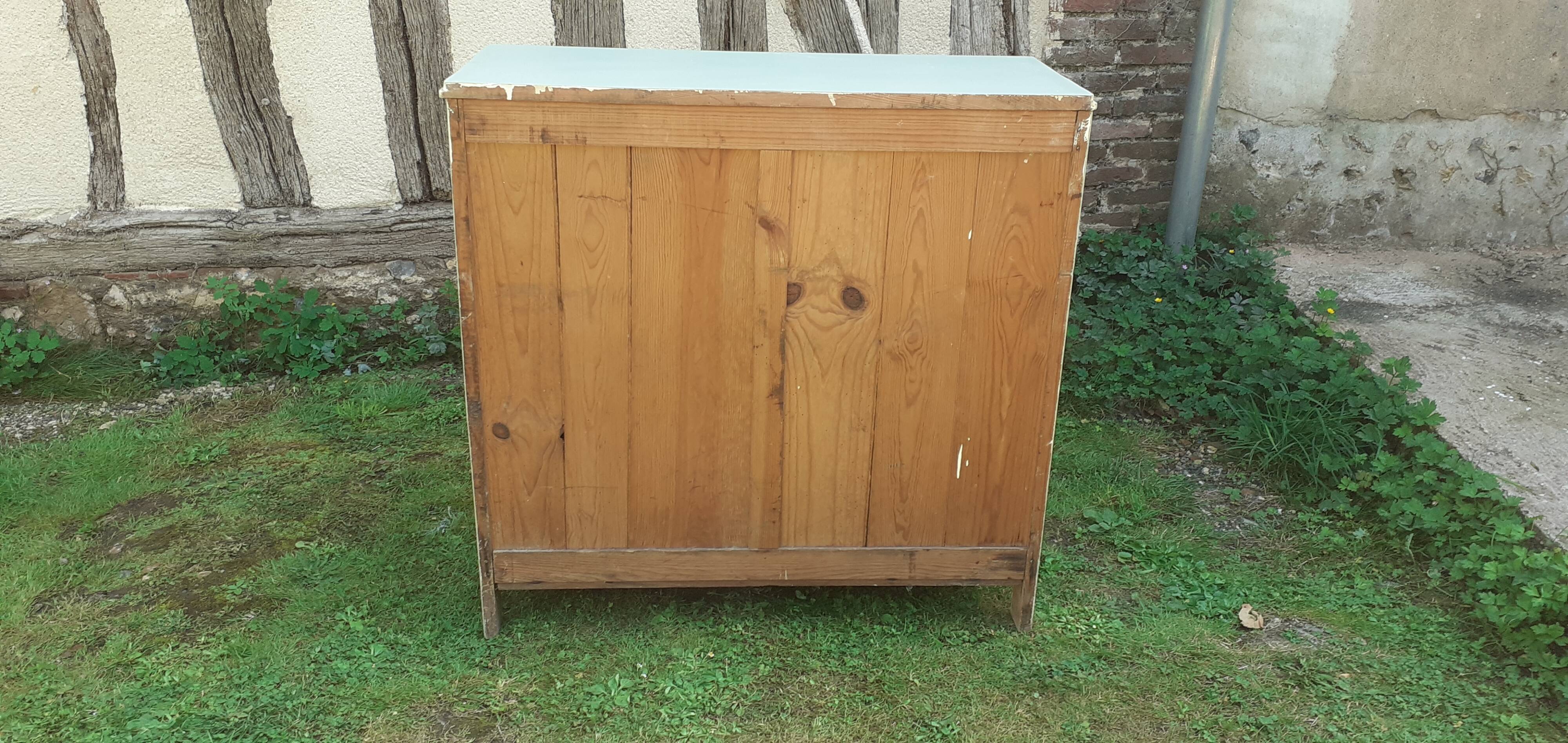 Parisian sideboard 2 doors 2 drawers Luxembourg green