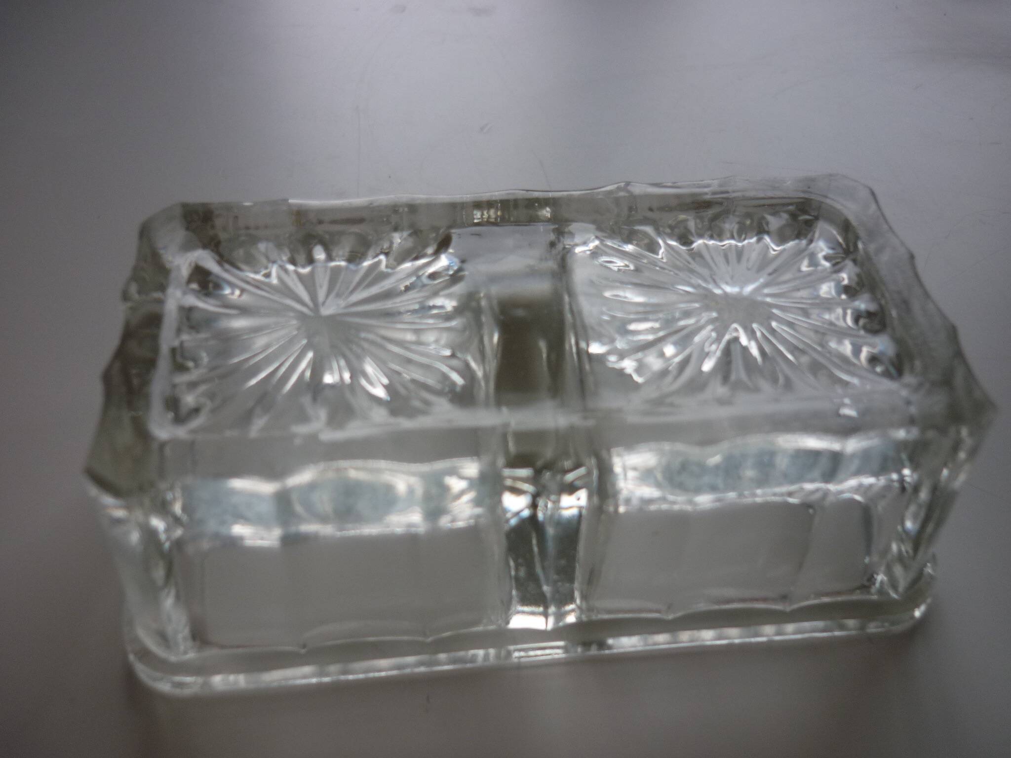 Salt and pepper in glass