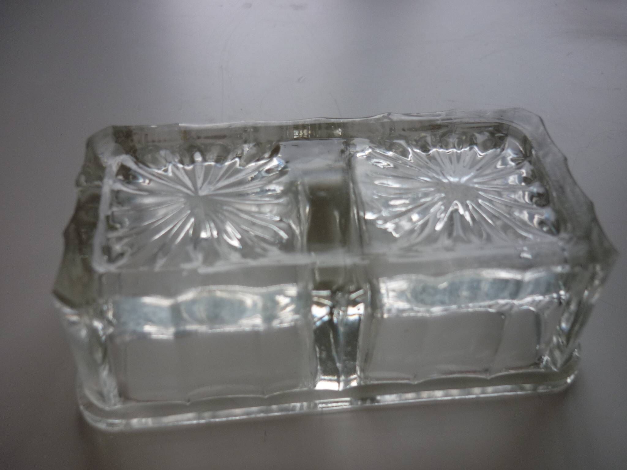 Salt and pepper in glass