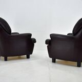 Design, Scandinavian, leather armchairs by Peem, 1970s, Finland