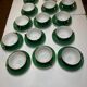 Service 14 Tasse et sous-tasse à Bouillon Art-Deco Vert Émeraude et Or