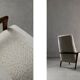 Vintage Mid-Century Scandinavian Modern White Boucle &Teak High Armchair