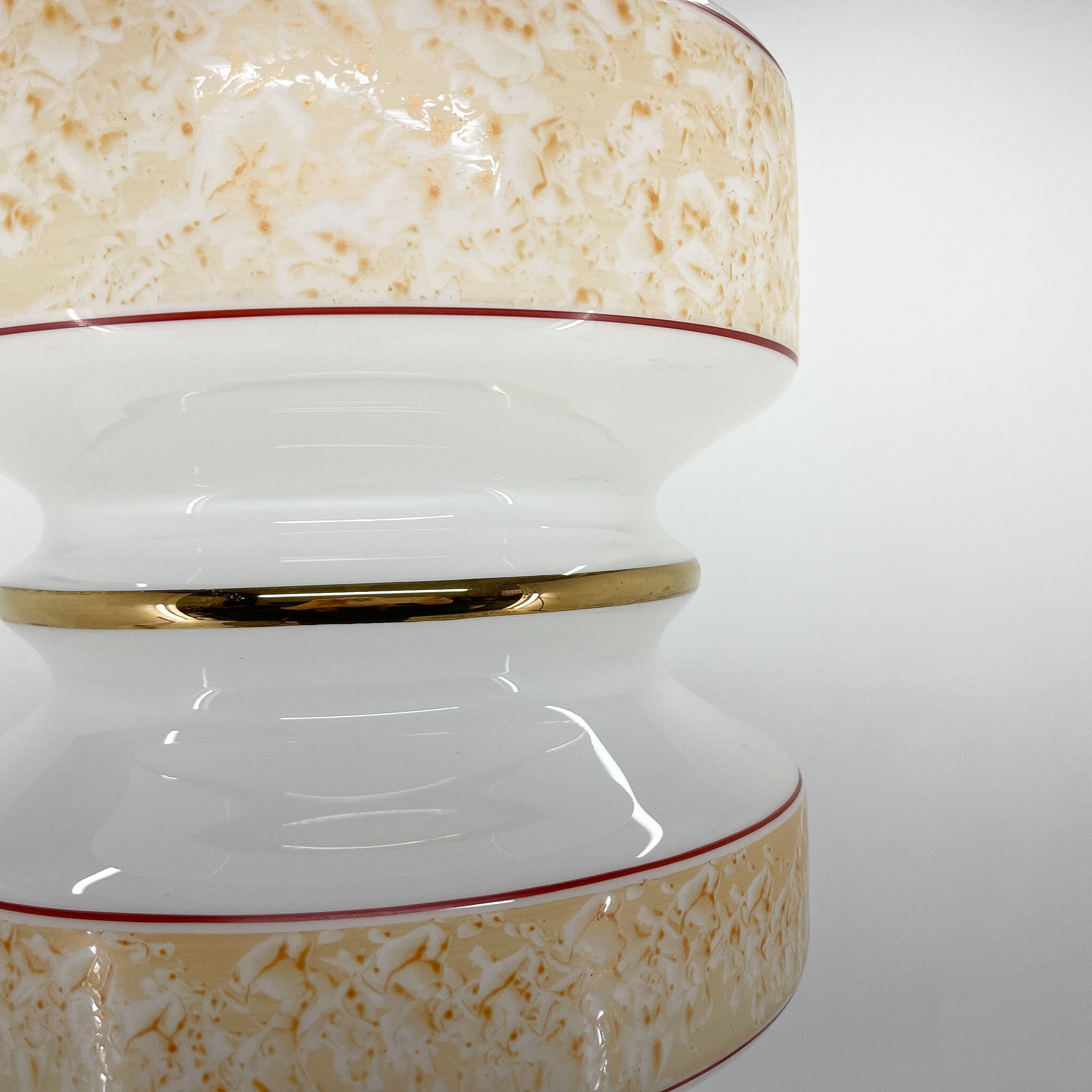 Mid-century glass pendant, 1980's, czechoslovakia