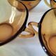 4 cups and saucers VERECO amber
