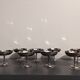 Set of 8 silver metal cups