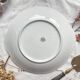 BADONVILLIER white and green porcelain ear cake dish with gold trim