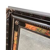 Mirror with painted wooden frame