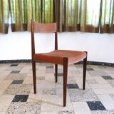 Set of 4 Velvet Dining Chairs in Walnut from Lübke, Germany 1960s