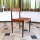 Set of 4 Velvet Dining Chairs in Walnut from Lübke, Germany 1960s